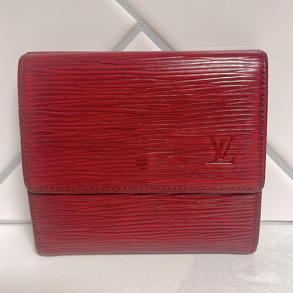 Sale! Louis Vuitton Red Epi Leather Wallet